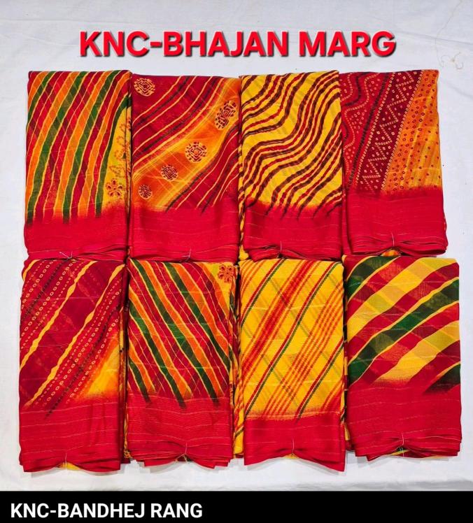Madhav bandhej rang online saree shopping from surat india